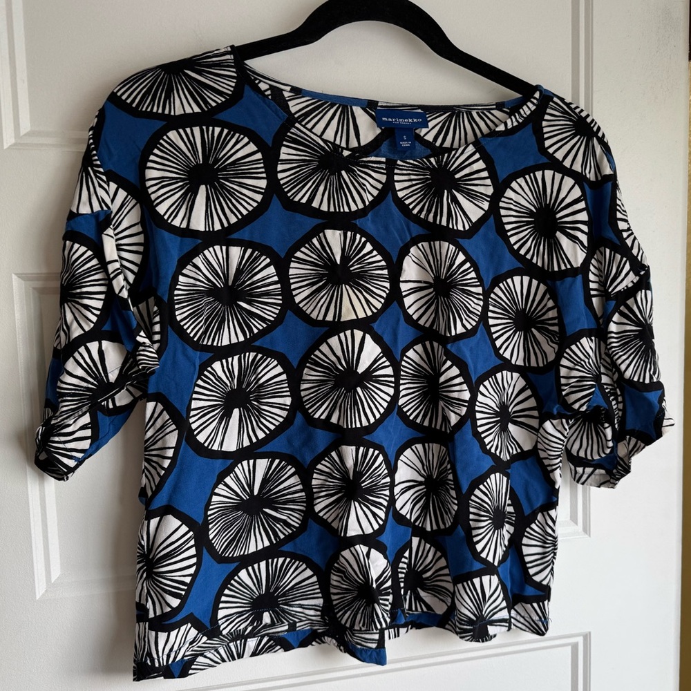 Marimekko for Target Cropped Top in Appelsini Print - S